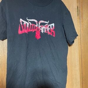 Gildan Black and Red Short Sleeve Tees